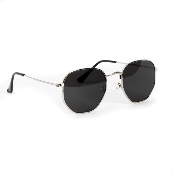 Black Tint Silver Frame Summer Sunglasses - Picture 2 of 3